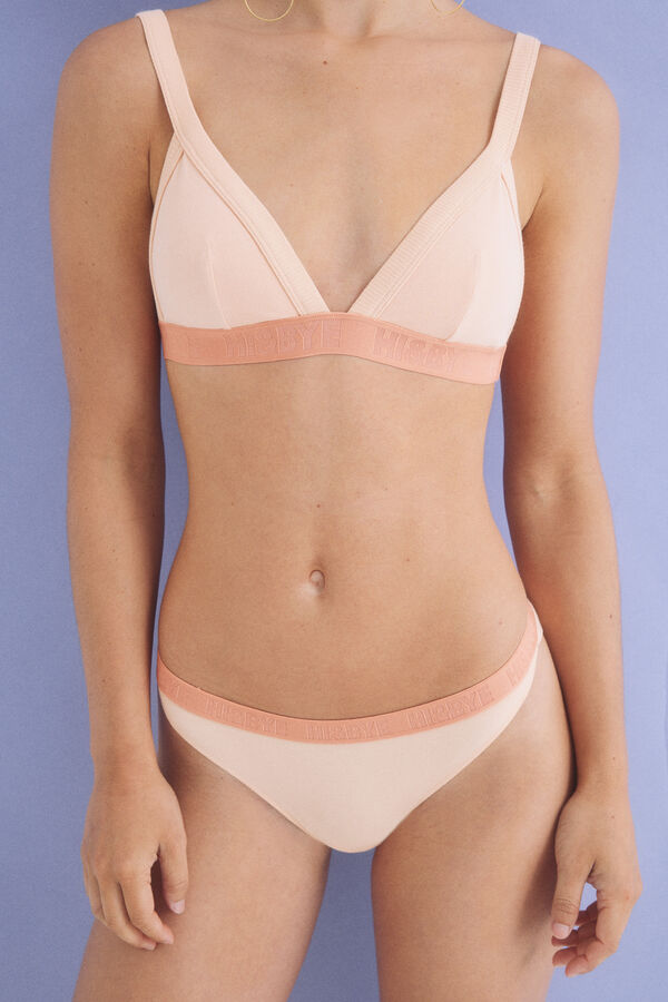 HI&BYE Pack 3 cal&ccedil;inhas cl&aacute;ssicas algod&atilde;o laranja, gris e morado multicolour