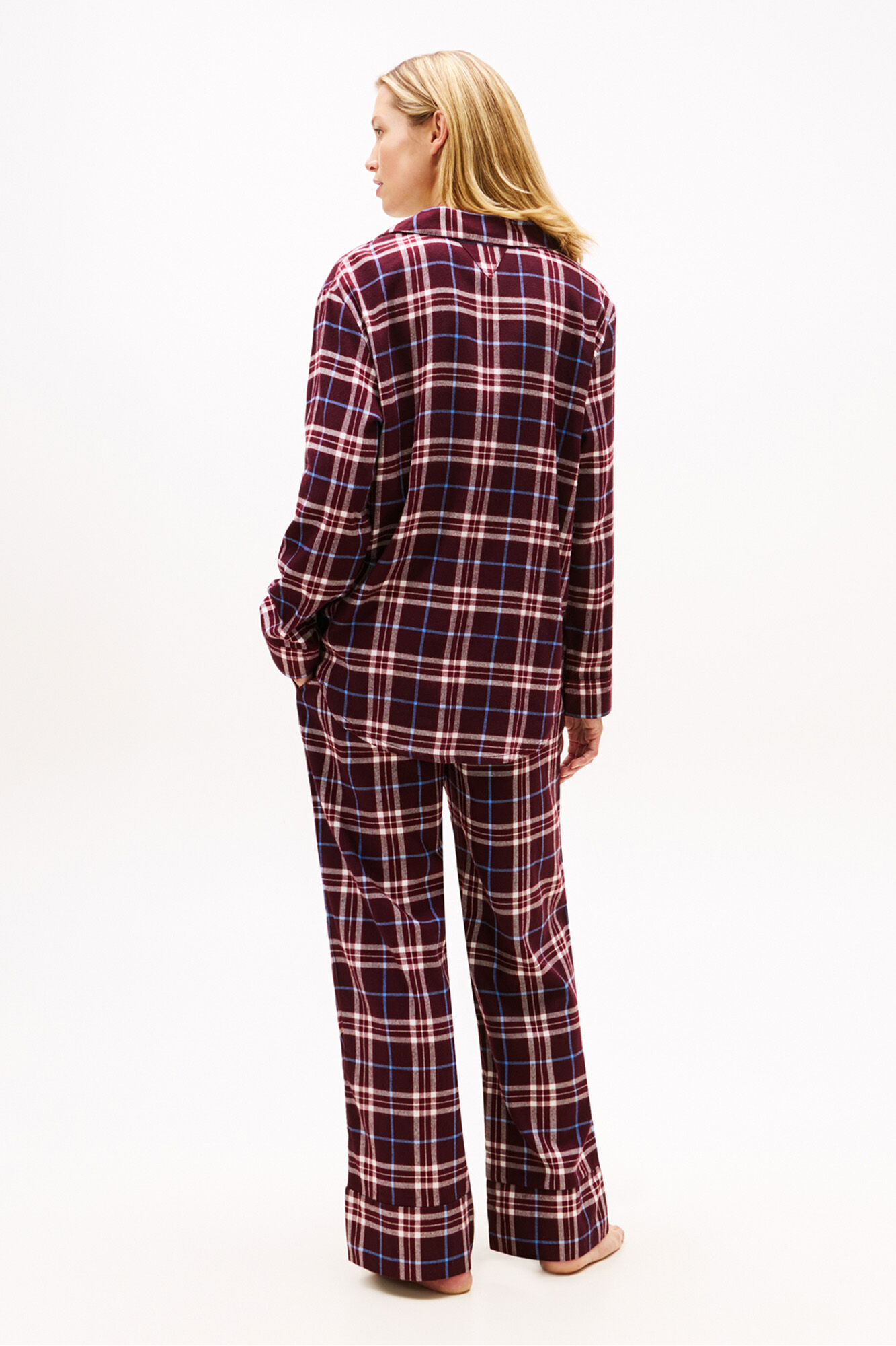 Tommy Hilfiger Conjunto de pijama de franela a cuadros