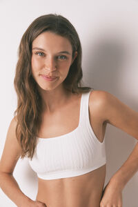 Women'secret Soutien top sem costura tric&ocirc; branco