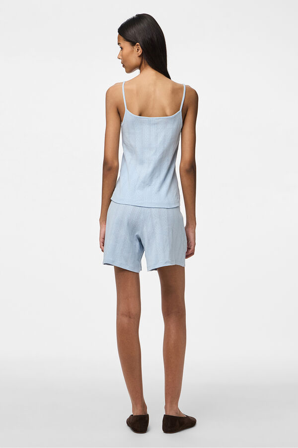 Pieces Calças de algodão azul