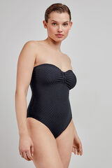 Gisela Bañador sin aro tejido estructura negro negro