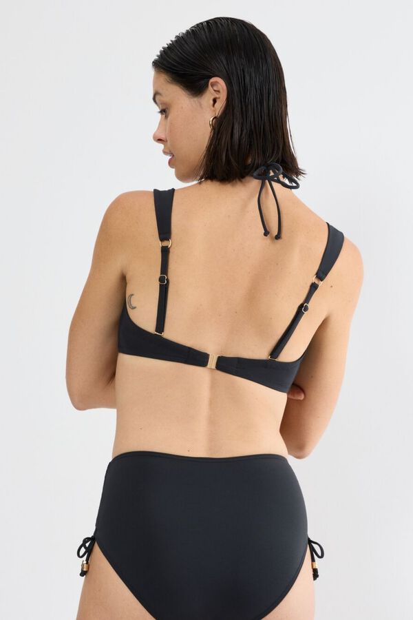 Triumph Top bikini fruncido con relleno y aro negro