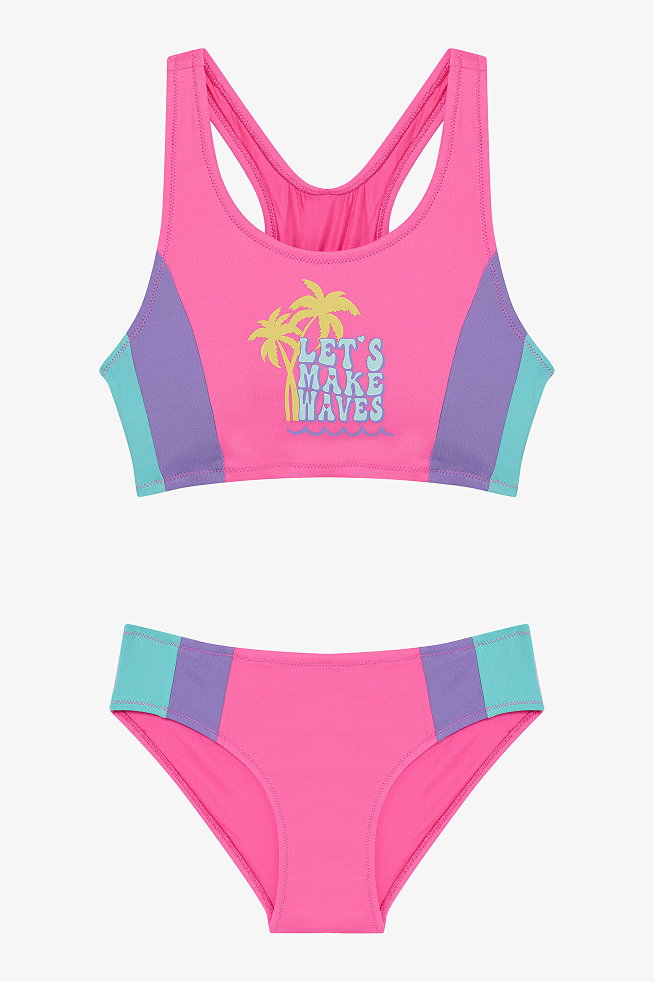 Penti Conjunto de bikini rosa palmeras