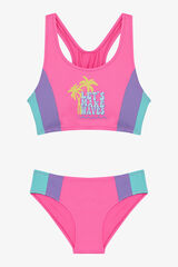 Penti Conjunto de bikini rosa palmeras morado/lila