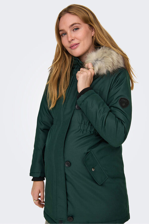 Only Maternity Parka con capucha maternity turquesa