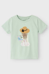 Name it Camiseta niña detalles 3D verde
