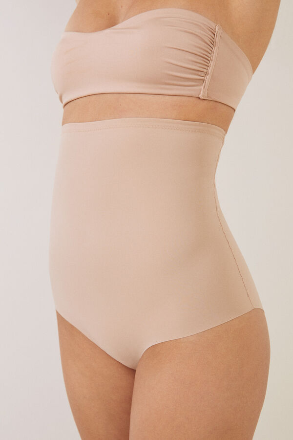 Women'secret Cueca alta modeladora nude cru