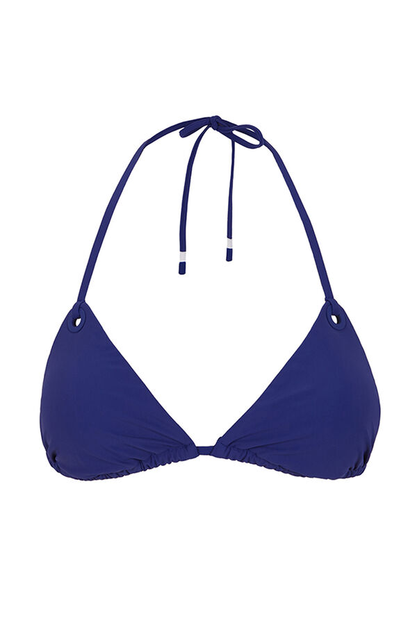 Women'secret Top biqu&iacute;ni triangular com cortina azul el&eacute;trico azul