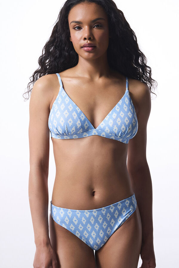 Penti Top de bikini brillo estampado