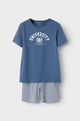 Name it Pijama de menino de duas pe&ccedil;as azul
