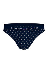 Tommy Jeans Calcinha elástica estampada azul