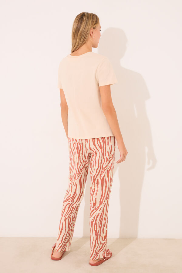 Women'secret Pijama Estampado Rei Le&atilde;o cru