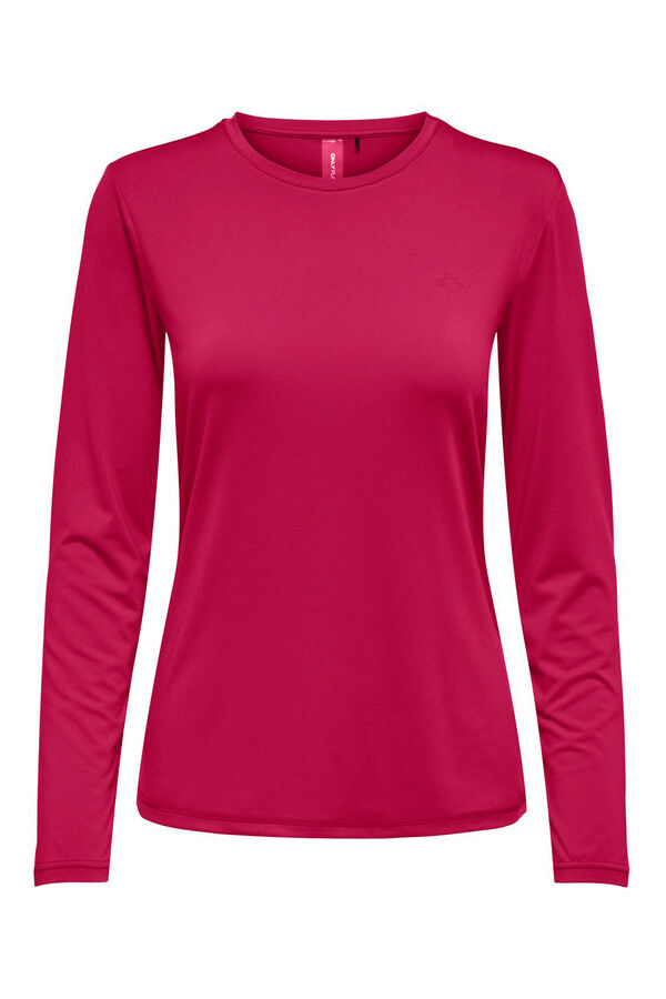 Only Play T-shirt técnica manga comprida rosa
