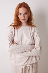 Women'secret Pijama comprido veludo cor-de-rosa rosa