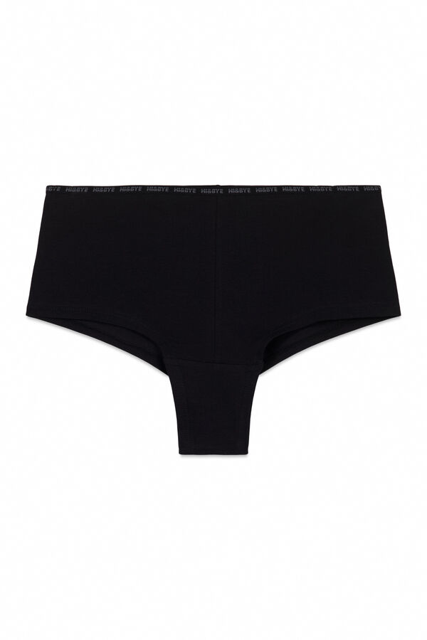 HI&BYE Pacote de 2 cuecas boxer pretas e rosa preto