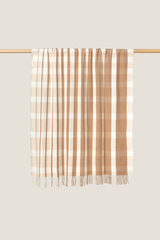 Textura Manta cuadros marr&oacute;n