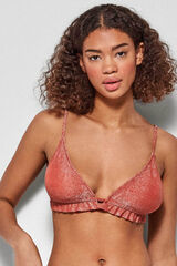 Gisela Top bikini triangular naranja