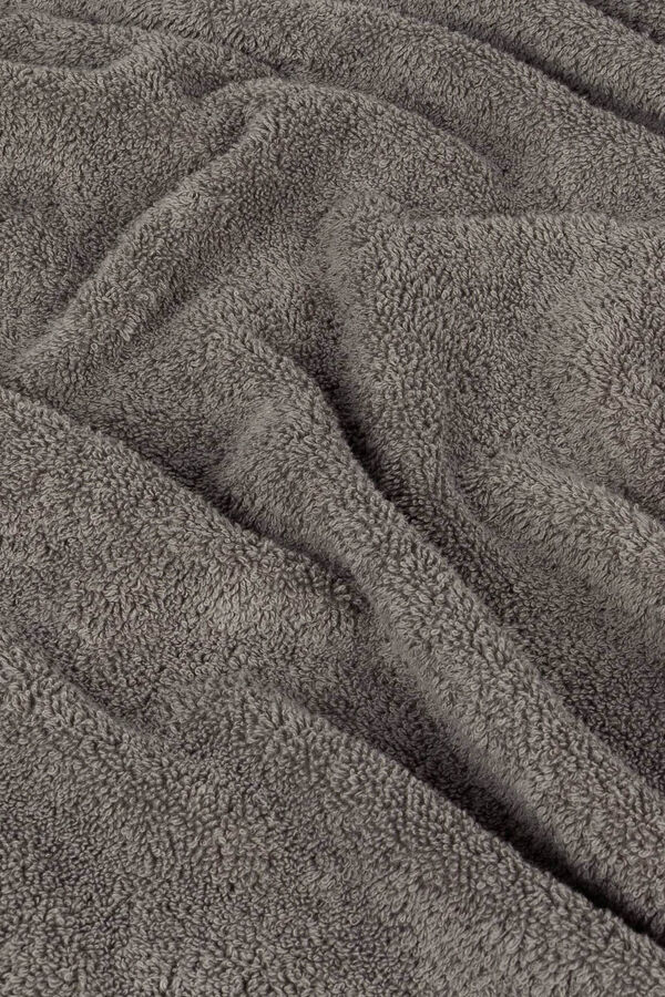 Textura Toalla tocador pespunte decorativo algod&oacute;n 30x50cm. gris