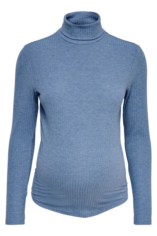 Only Maternity Jersey cuello alto maternity azul