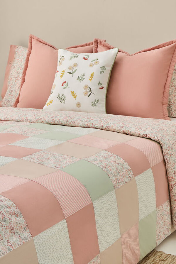 Textura Capa n&oacute;rdica algod&atilde;o patchwork rosa