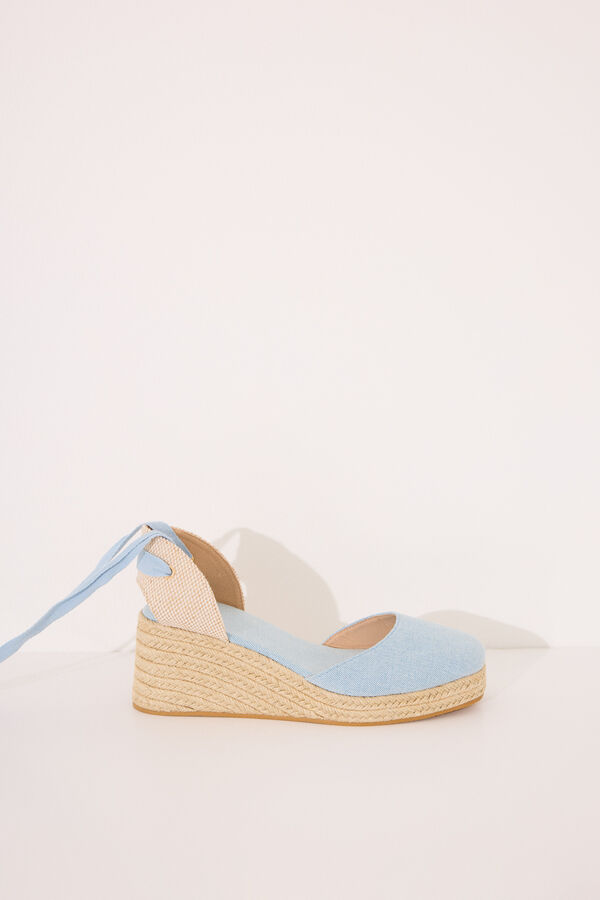 Women'secret Sandalias esparto azul plataforma azul