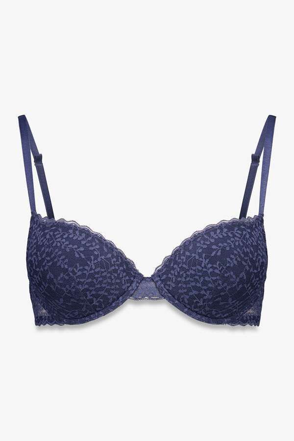 Women'secret BEAUTIFUL soutien com bojo e renda azul azul