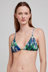 Gisela Top biquíni triangular estampado