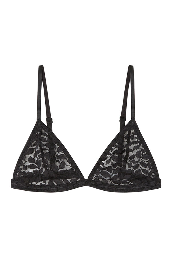 Women'secret NATURAL Sujetador triangular encaje negro negro