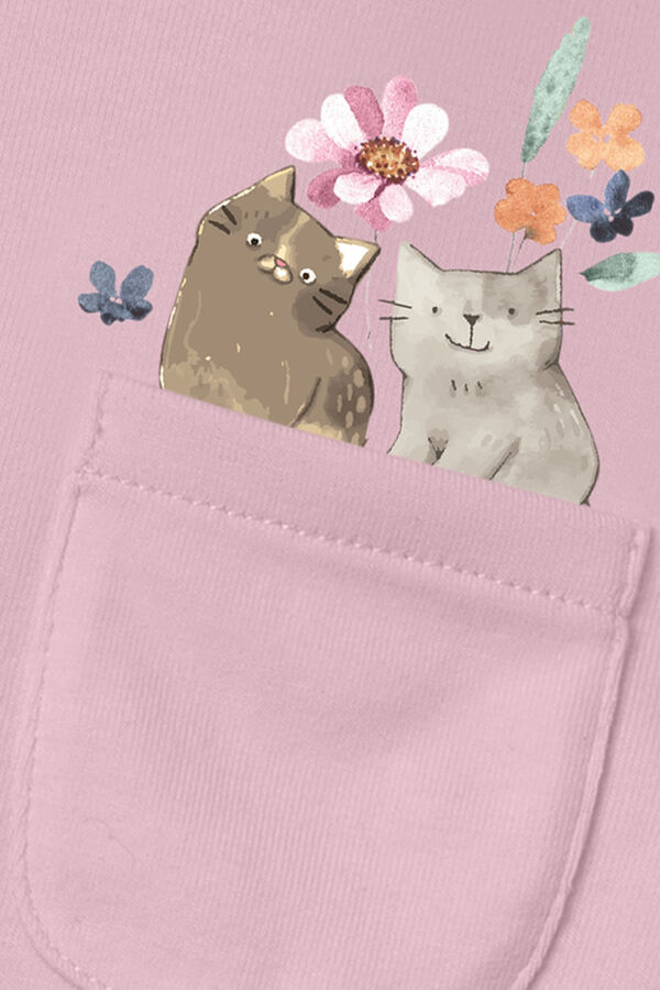 Name it Camiseta beb&eacute; ni&ntilde;a con detalle frontal rosa