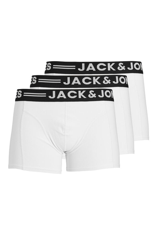 Jack & Jones Pack 3 b&oacute;xers cortos blanco