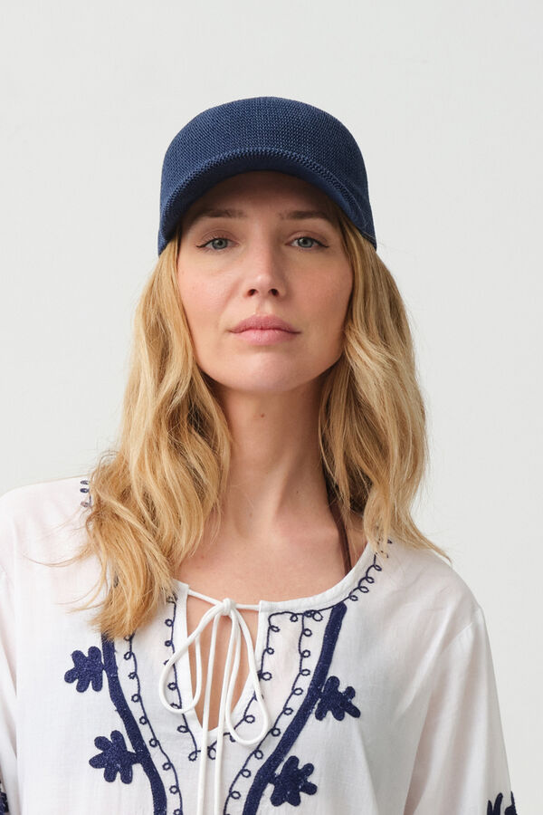 Textura Chap&eacute;u praia tipo bon&eacute; azul