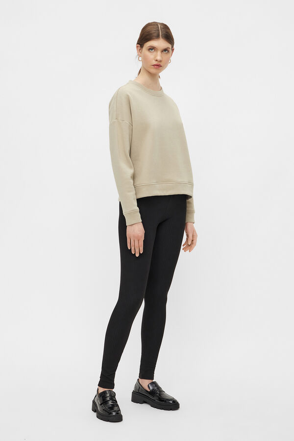 Pieces Leggings canal&eacute; negro