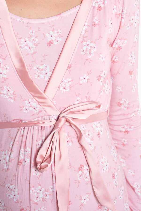 Ohma! Camis&oacute;n lactancia manga larga flor japonesa rosa