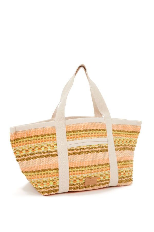 Abbacino Bolsa de praia com fecho-éclair estampado