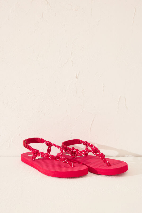 Women'secret Chanclas cuerda Snoopy rojo rojo