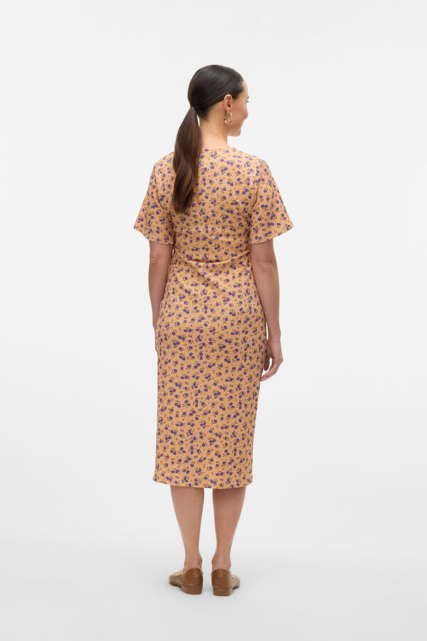 Mamalicious Vestido midi maternity y lactancia rosa