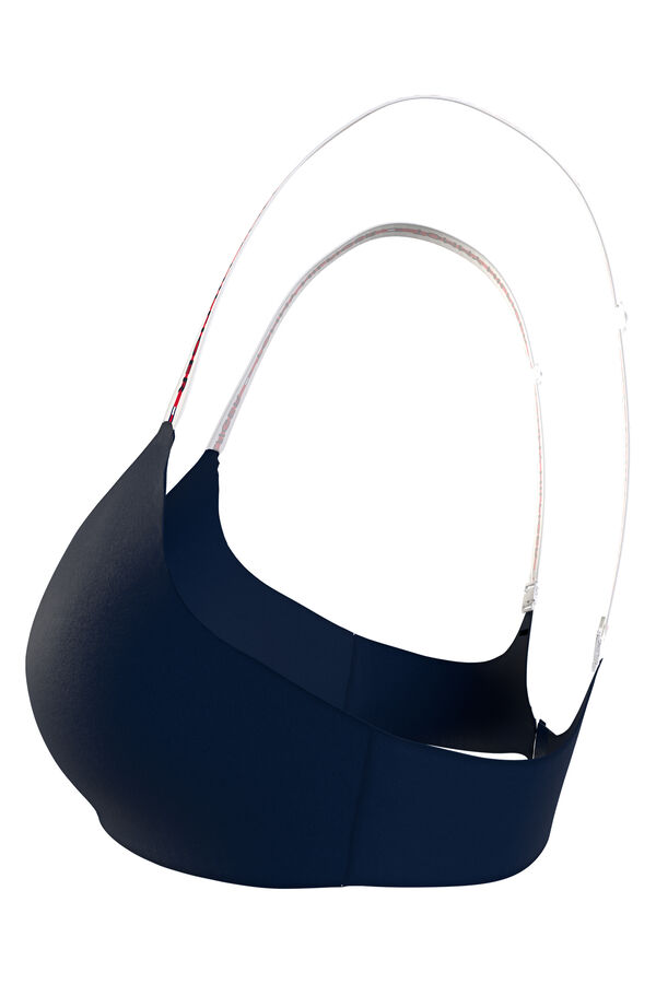Tommy Jeans Soutien triangular de algodão azul