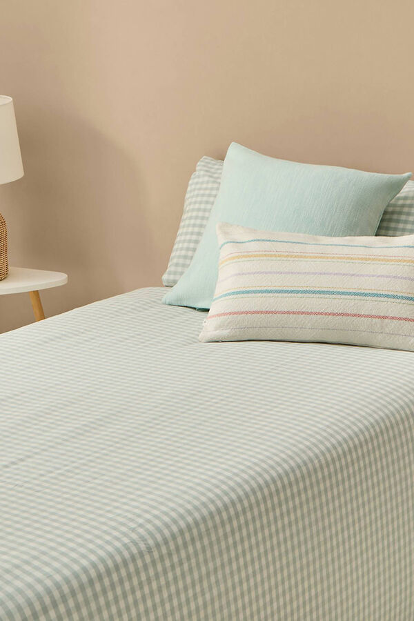 Textura Capa de edredom xadrez azul