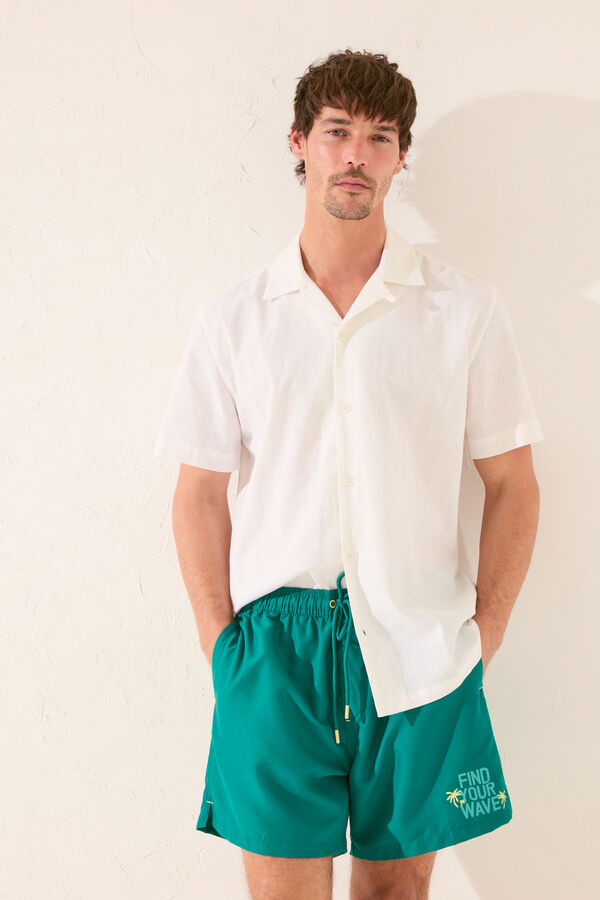 Women'secret Ba&ntilde;ador hombre print verde verde