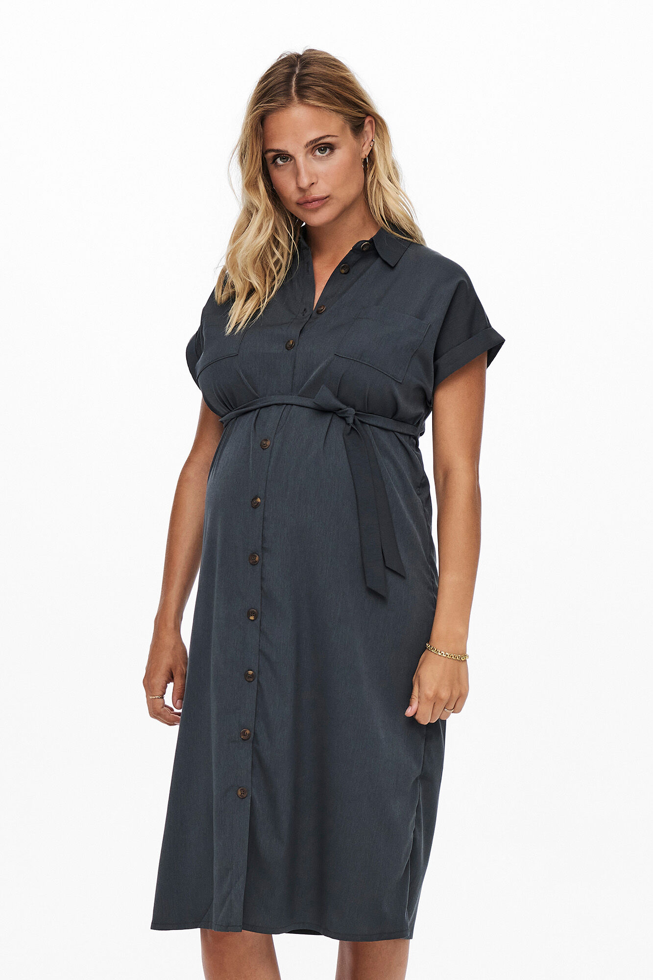 Only Maternity Vestido camisa maternity liso
