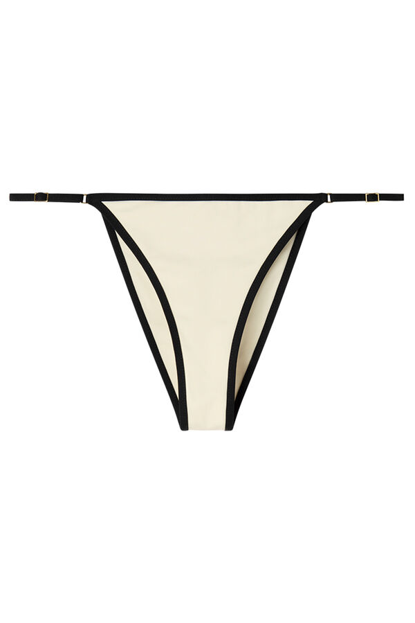 Women'secret Braga bikini brasileña tira marfil ribete marfil