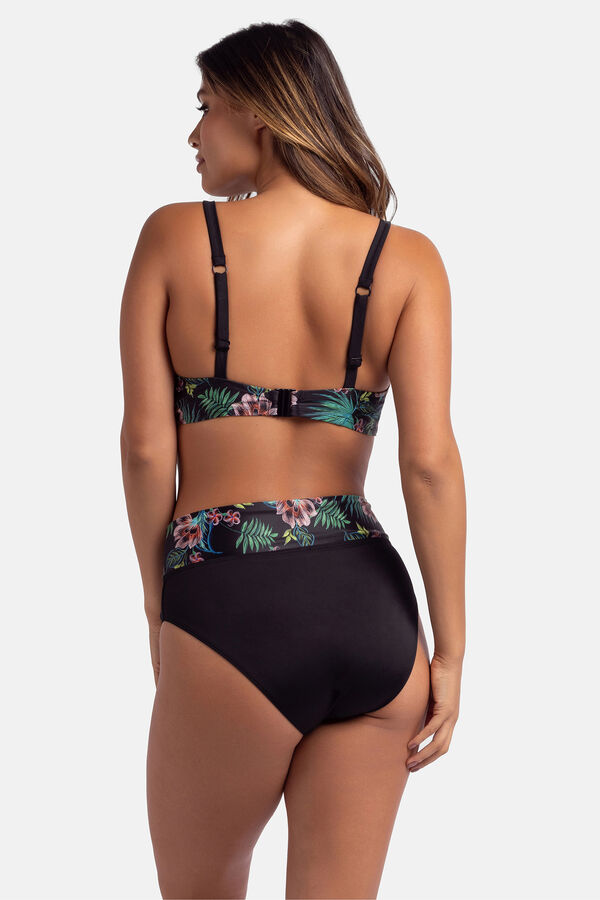 Dorina Top de bikini flores negro