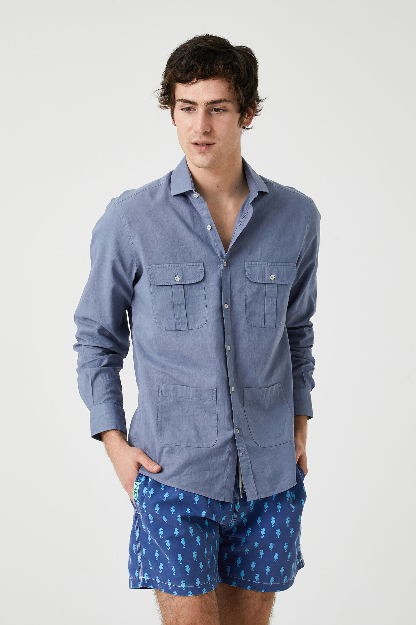 Kiff-Kiff Mai&ocirc; com estampa de cavalo marinho