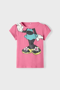 Womensecret Camiseta de niña de manga corta de Minnie rosa