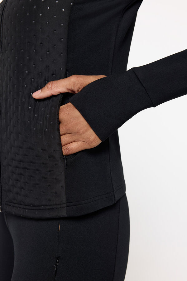 Only Play Jaqueta t&eacute;cnica acolchoada e detalhes refletivos preto