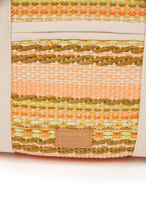 Abbacino Bolsa de praia com fecho-éclair estampado