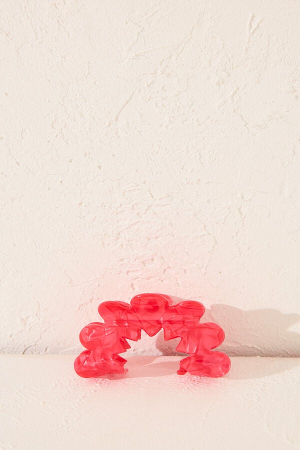 Women'secret Pinza pelo efecto marmoleado rosa coral