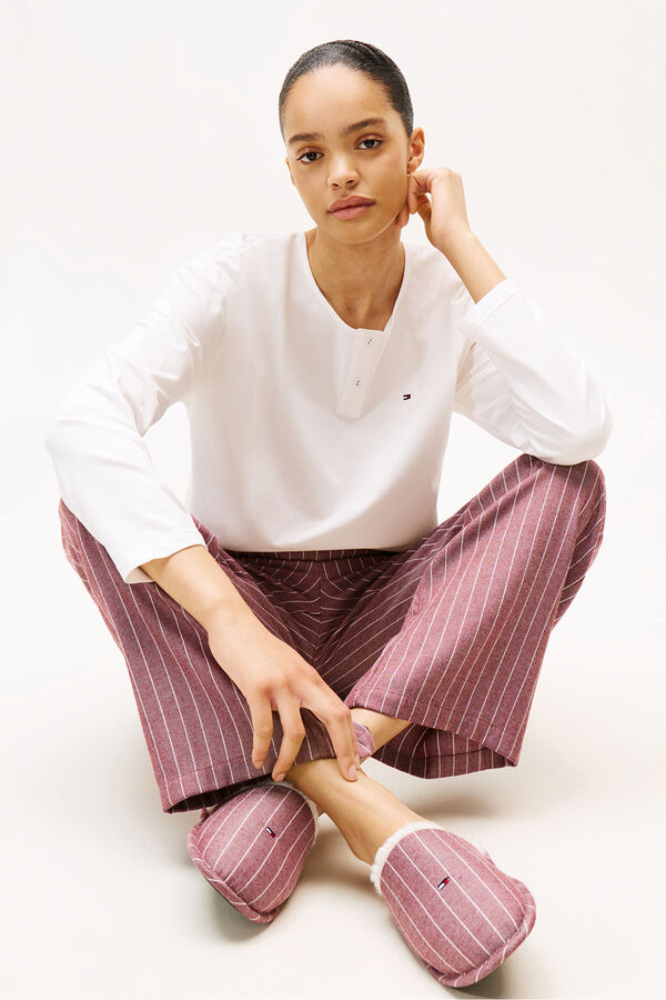 Tommy Hilfiger Set de pijama con zapatillas a juego estampado