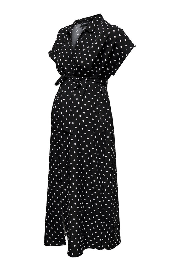Only Maternity Vestido largo camisero maternity negro