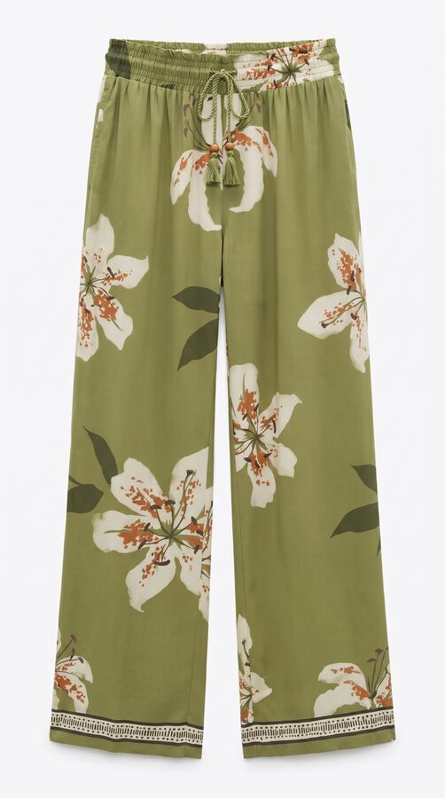 Women'secret Pantal&oacute;n largo estampado flores estampado